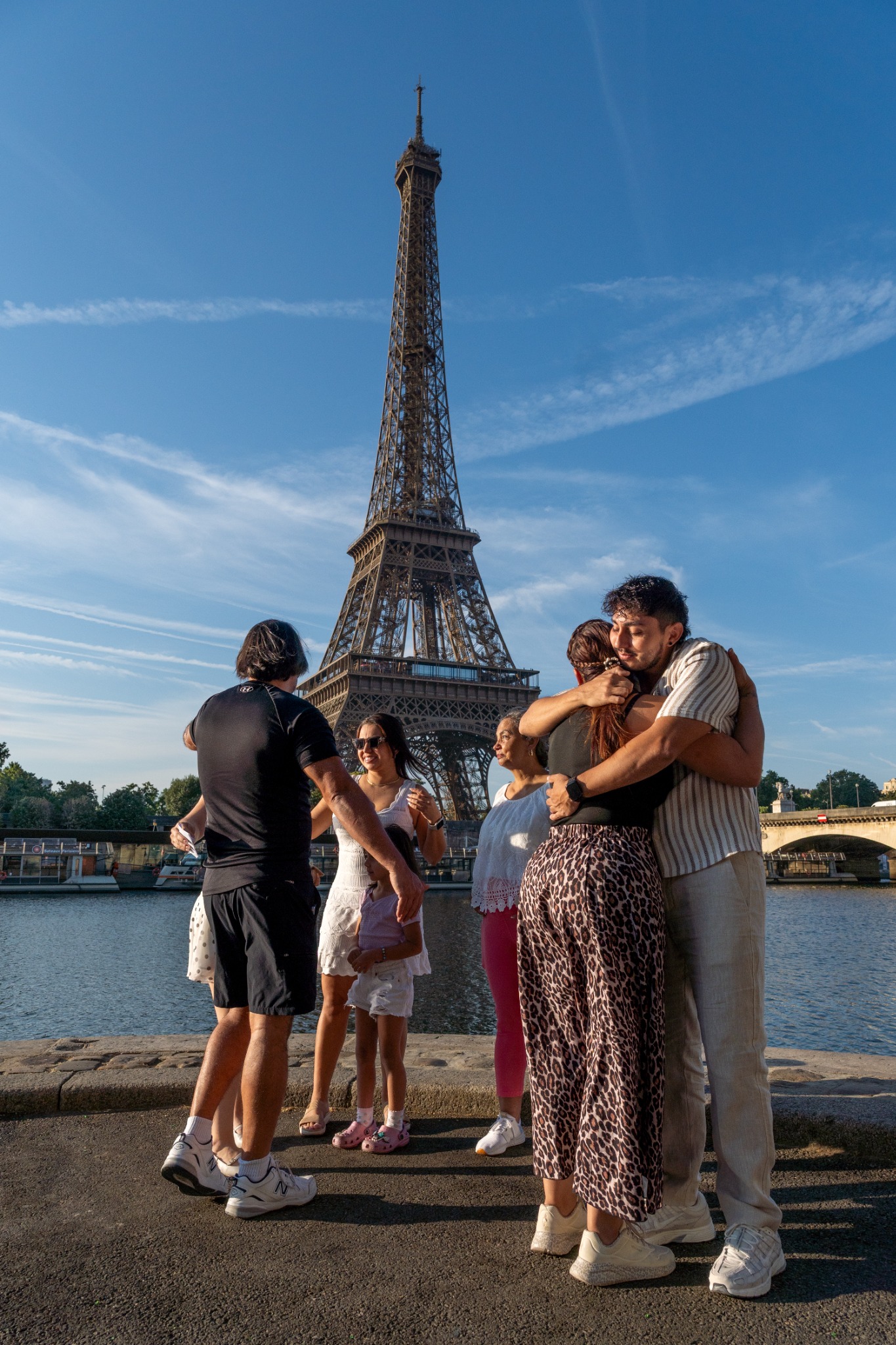 Family group photographed in Paris
