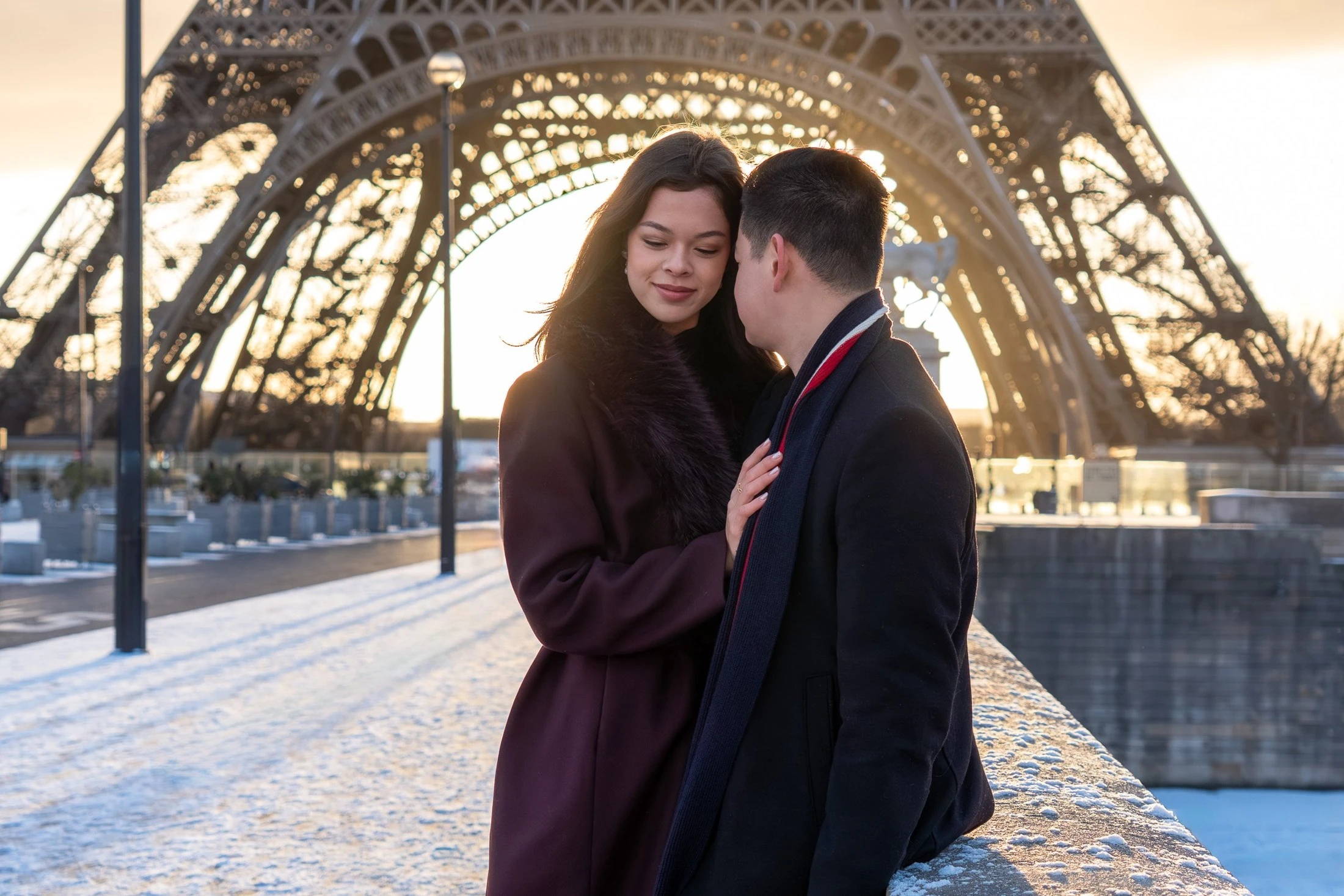 Couple photographed in Paris